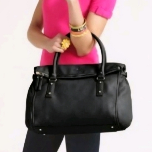Kate Spade Black Leather Satchel & Shopping Tote Bundle - Picture 3 of 13